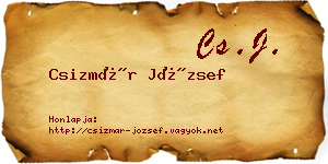 Csizmár József névjegykártya