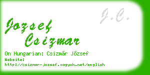 jozsef csizmar business card