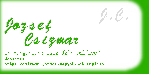 jozsef csizmar business card